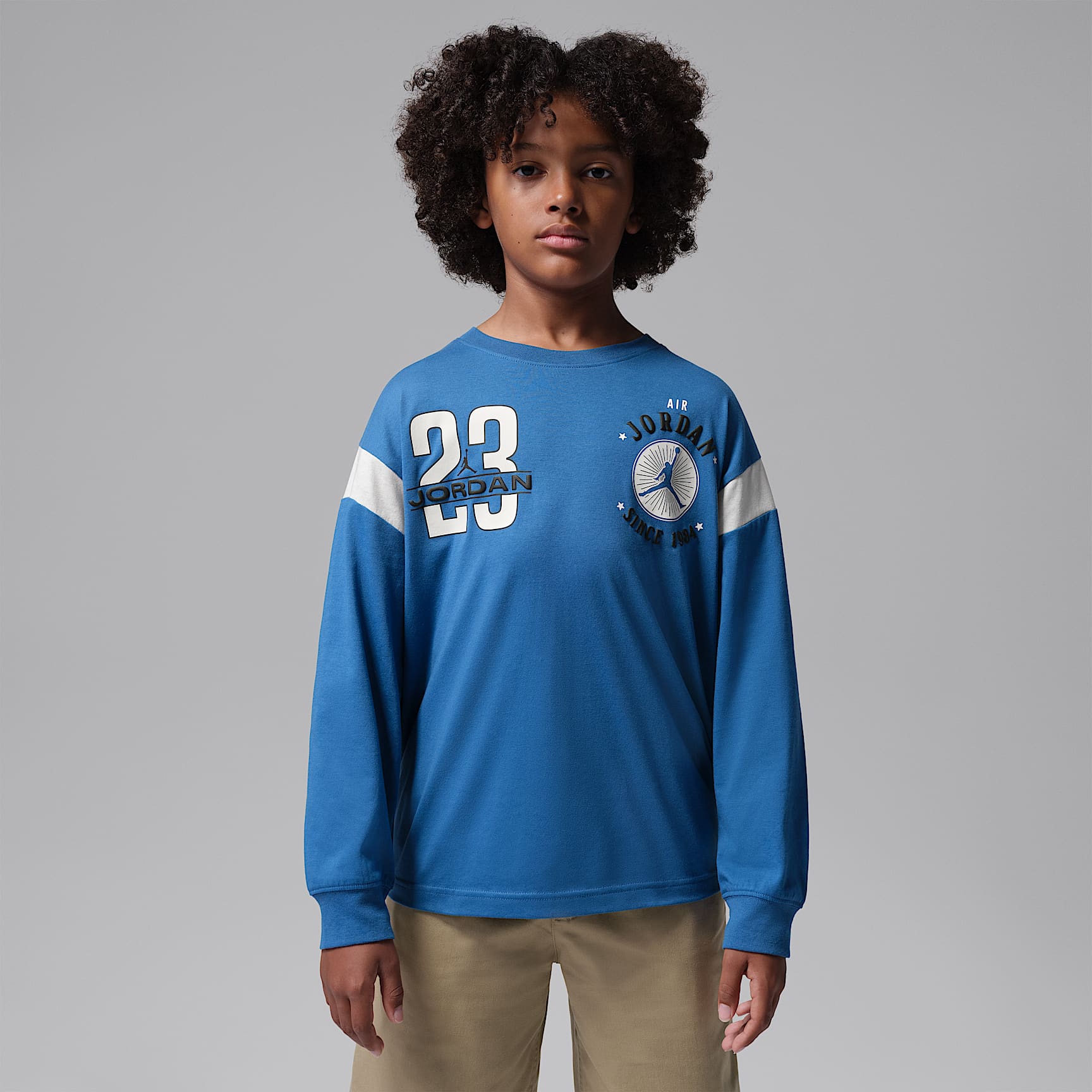 Jordan Big Kids' Interstate 23 High Crew Long Sleeve Top. Nike JP